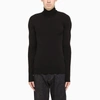 BOTTEGA VENETA BLACK TURTLENECK PULLOVER,672714V09V0-J-BV-1000