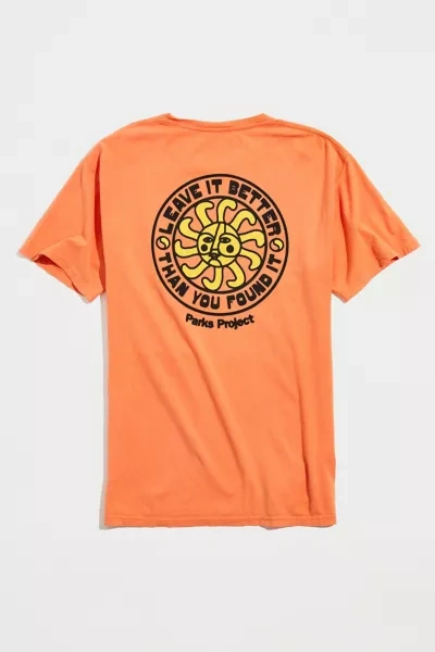 Parks Project Fun Suns Pocket Tee In Orange