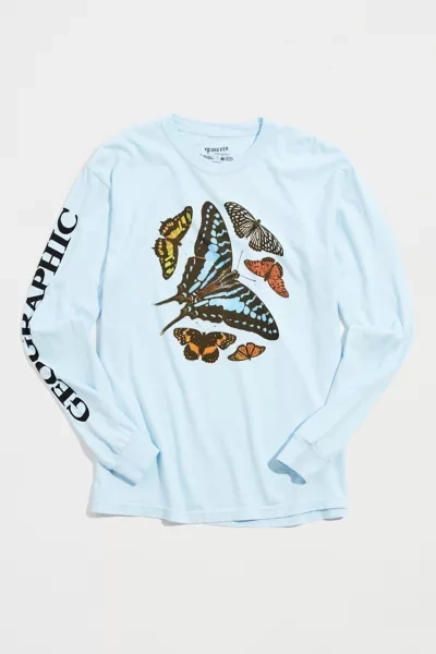 Parks Project X National Geographic Butterfly Long Sleeve Tee In Blue
