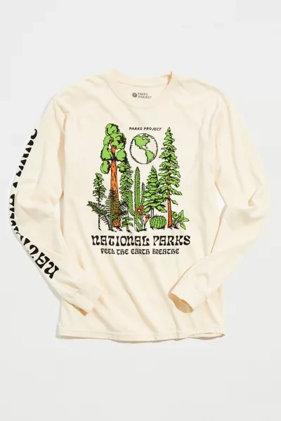 Parks Project Feel The Earth Breathe Long Sleeve Tee In Neutral