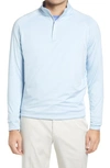 Peter Millar Stealth Performance Quarter-zip Pullover In Blue Frost
