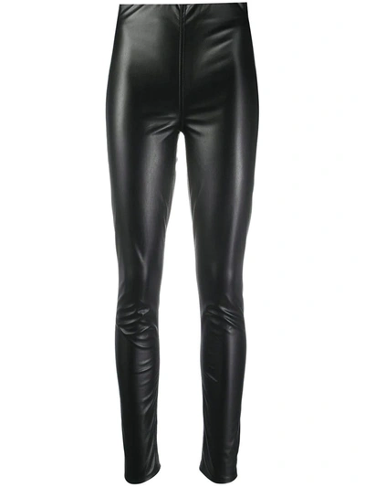 Rag & Bone Nina Faux Leather Pull-on Skinny Pants In Black