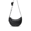 Oryany Rookie Half-moon Leather Crossbody Bag In Black