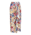 Isabel Marant Breena Floral Wrap Midi Skirt In Multicolor