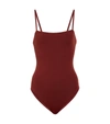 Eres Aquarelle One-piece Swimsuit With Thin Straps In Terre Cuite