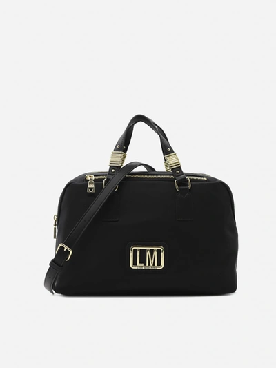 Love Moschino Nylon Bag With Logo Lettering In Black