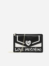 LOVE MOSCHINO SHOULDER BAG WITH CONTRASTING LOGO PRINT,JC4260PP0DKE1 -00A