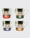 Vietri Nutcrackers Assorted Mugs, Set Of 4