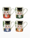 Vietri Nutcrackers Assorted Mugs, Set Of 4