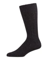 Marcoliani Ribbed Dress Socks In Gray
