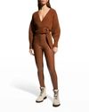 Commando Classic Patent Faux-leather Firming Leggings In Cinnamon
