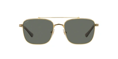 Persol Po2487s 110958 Square Polarized Sunglasses In Green