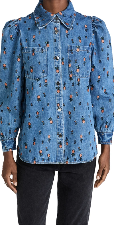 Stella Nova Reeta Denim Shirt - Wild Cherry | ModeSens