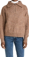 THE GREAT THE CABLE HENLEY PULLOVER,TGREA30960