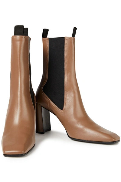Nina Ricci Leather Ankle Boots In Blue