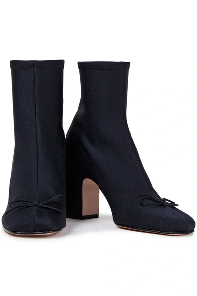 Redv Bow-embellished Stretch-jersey Sock Boots In Black