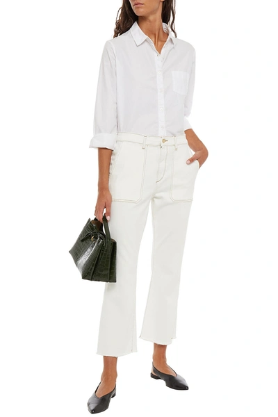 Dl1961 High-rise Kick-flare Jeans In White