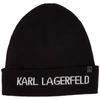 KARL LAGERFELD KARL LAGERFELD LOGO INTARSIA BEANIE