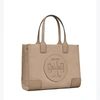 Tory Burch Ella Small Tote Bag In Gray Heron