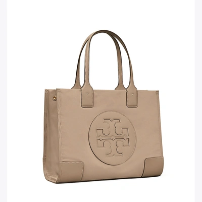 Tory Burch Ella Small Tote Bag In Gray Heron