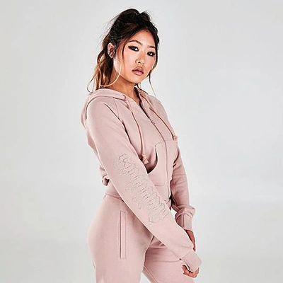 Adidas cropped hoodie ash pearl best sale