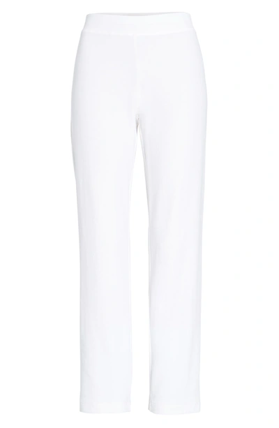 Eileen Fisher Stretch Crepe Slim Ankle Pants In White