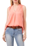 VINCE CAMUTO RUMPLED SATIN BLOUSE