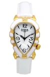 Aquaswiss Lily Tea Two-tone Diamond Dial Watch, 30mm In White/ Gold