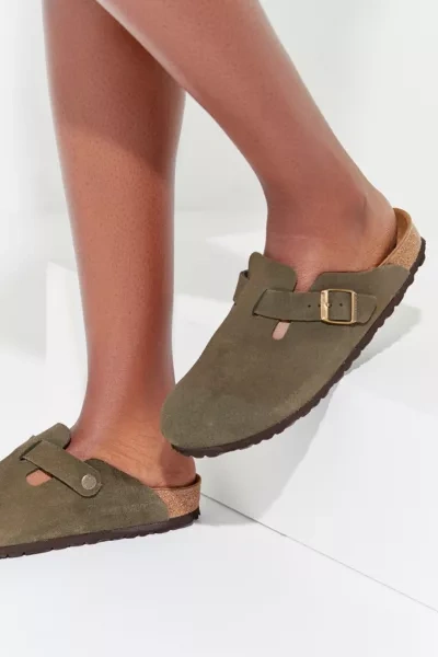 Birkenstock Boston Soft Footbed Clog In Forest