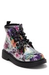 Steve Madden Kids' Shortie Lace-up Bootie In Floral