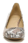 Naturalizer Karina Square Toe Pump In Tan Metallic Snake Print