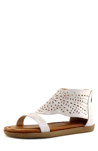 Nest Footwear Crissy Perforated Cuff Sandal In Stone
