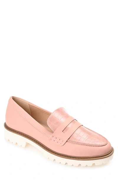 Journee Collection Kenly Comfort Foam Penny Loafer In Blush