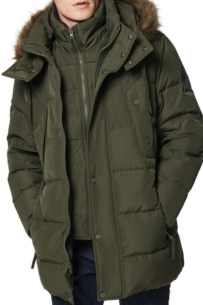 Andrew Marc Bremen Water Resistant Down Puffer Jacket In Forest