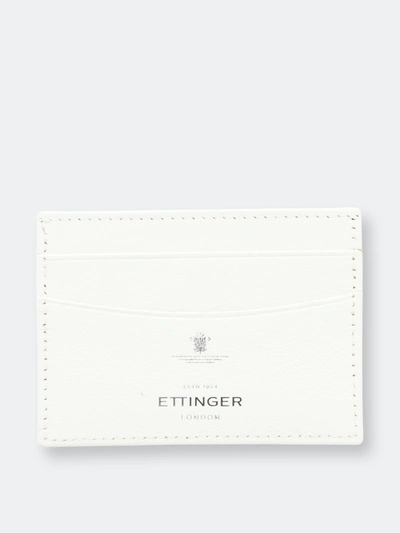 Ettinger Men's Capra Credit Card Case Leather Wallet In White