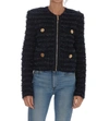 BALMAIN BALMAIN BUTTONED TWEED CREWNECK JACKET