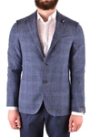 Lardini Tailored Blazer With Subtle Check Pattern In Multicolor