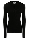 Msgm Magl Colloalto Pop Chenille Nero In Black
