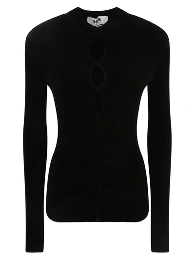 MSGM MAGL COLLOALTO POP CHENILLE NERO,3142MDM210 217987 99