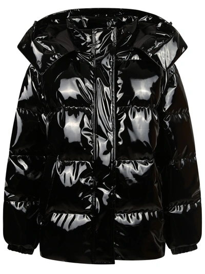 Msgm Giubbotto Pium Ecopelle Nero In Black