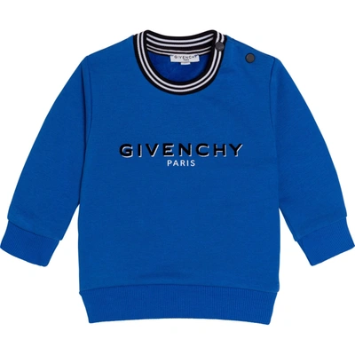 Givenchy Babies' Logo-print Sweatshirt In Oceano