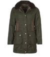 BARBOUR BOWER WAX OLIVE GREEN PARKA,LWX0534-OL71