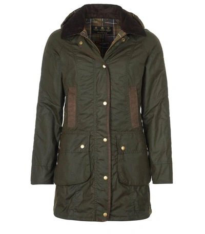 Barbour Bower Wax Olive Green Parka