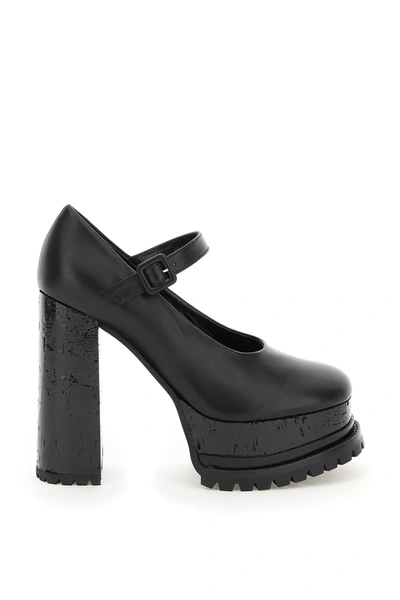 Haus Of Honey Laquer Doll Mary Jane Pumps In Black