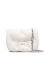 Maison Margiela Glam Slam Puffy Mini Flap Crossbody Bag In Grey