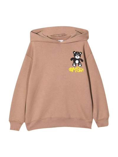 Msgm Kids' Mud Hoodie Unisex In Fango