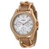 Fossil Women's Riley Rose Gold-tone Chain And Bone Leather Strap Watch 38mm Es3466 In Gold Tone / Rose / Rose Gold Tone