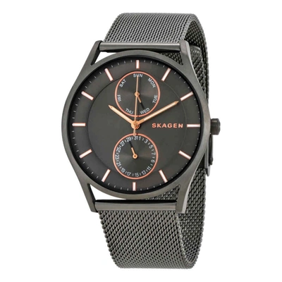 Skagen Holst Multi-function Grey Dial Unisex Watch Skw6180 In Gold Tone / Grey / Rose / Rose Gold Tone