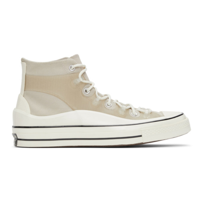 Converse Beige Chuck 70 Utility Hi Sneakers In Grey