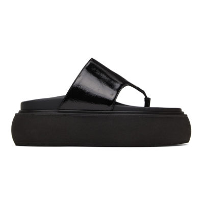 Attico Selene Platform Flip Flops In Black